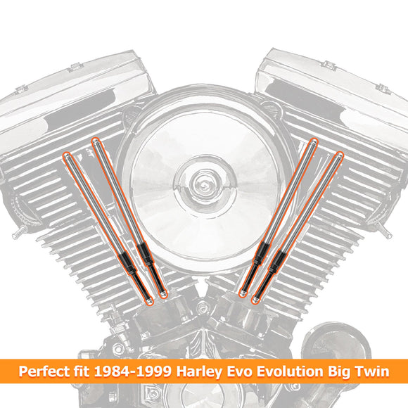 1984 - 1999 Harley Evo Evolution Big Twin Quick Adjustable Pushrod Set - Mofun - 90520033