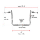 1986 - 2023 Harley Street Glide Electra Glide Steel 1" Clamp 12" Rise e Hangers Handlebar - Mofun - HD046 - E