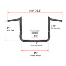 1986 - 2023 Harley Touring FLHT FLHX Rise 14" Clamp 1" Ape Hanger Meathook Handlebar - Mofun - HD084 - E