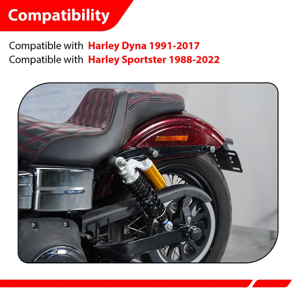 1991 - 2017 Harley Dyna & 1988 - 2022 Harley Sportster Models 12" Remote Reservoir Piggyback Rear Shocks - Mofun - 90105035
