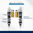 1991 - 2017 Harley Dyna & 1988 - 2022 Harley Sportster Models 13.4" Remote Reservoir Piggyback Rear Shocks - Mofun - 90105037