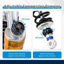 1991 - 2017 Harley Dyna & 1988 - 2022 Harley Sportster Models 13.4" Remote Reservoir Piggyback Rear Shocks - Mofun - 90105037