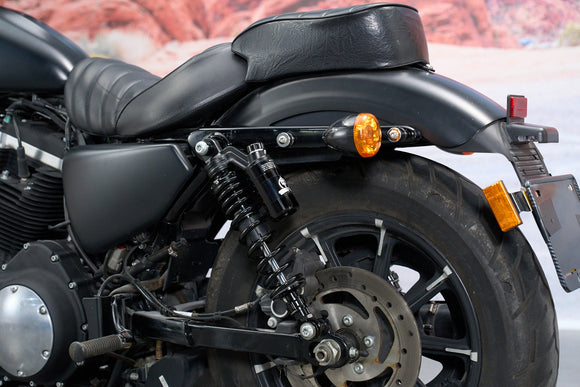 1991 - 2017 Harley Dyna & 1988 - 2022 Harley Sportster Models 13.4" Remote Reservoir Piggyback Rear Shocks - Mofun - 90105037