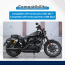 1991 - 2017 Harley Dyna & 1988 - 2022 Harley Sportster Models 13.4" Remote Reservoir Piggyback Rear Shocks - Mofun - 90105037