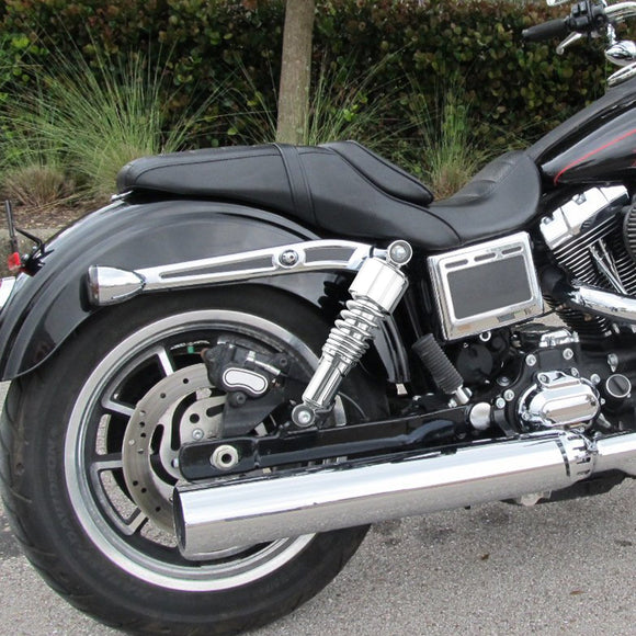 1991 - 2017 Harley Dyna Street Bob Wide Glide 10.5 in/267mm Preload Adjustable Rear Shocks Lowering Kit - Mofun - 90105029