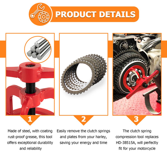 1991 - 2022 Evo Sportster 883 1200 Heavy - Duty Steel Clutch Spring Compressor #HD - 38515A - Mofun - 90901019