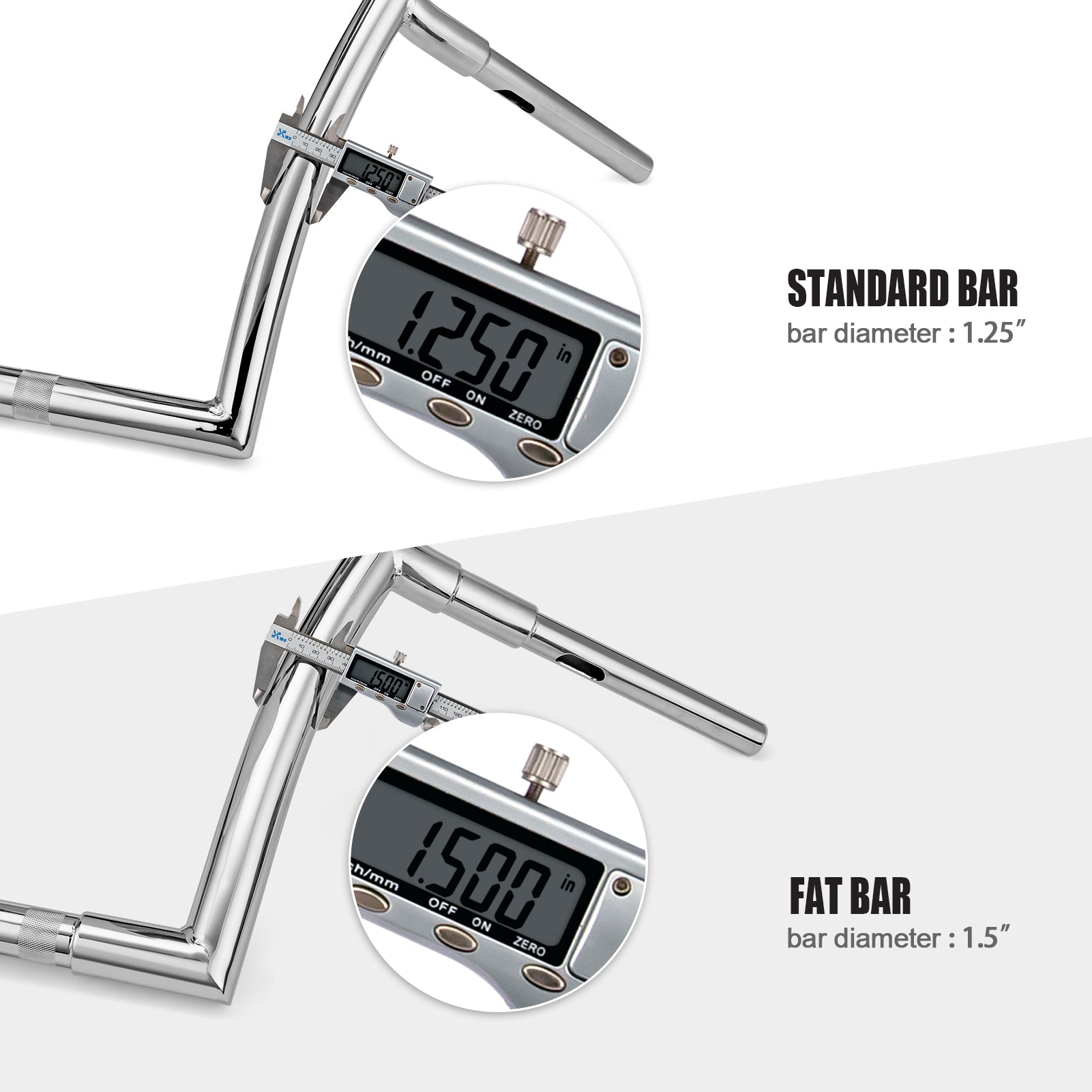 1993 - 2005 Harley Dyna Wide Glide FXDWG Chrome 12" Monkey Bagger Bar Handlebar with Non - ABS Cable Kit - Mofun - 90101171+90109225