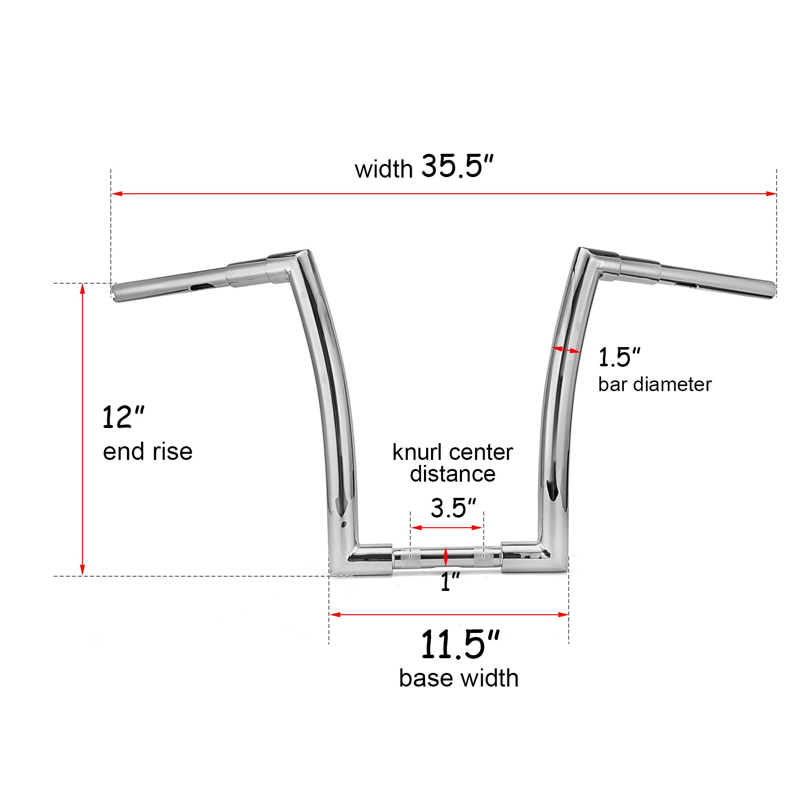 1993 - 2005 Harley Dyna Wide Glide FXDWG Chrome 12" Monkey Bagger Bar Handlebar with Non - ABS Cable Kit - Mofun - 90101171+90109225