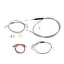 1993 - 2005 Harley Dyna Wide Glide FXDWG Non - ABS Extended Handlebar Throttle and Idle Cable&Clutch Cable&Front Brake Line (for 8" - 10" Handlebar) - Mofun - 90109267