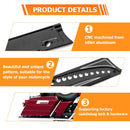 1993 - 2013 Harley Road King Road Glide Aluminum Black Juxtaposition Type Dotted Pattern Saddlebag Latch Cover - Mofun - 90705008