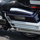 1993 - 2013 Harley Road King Street Glide Aluminum Black Flame Pattern Saddlebag Latch Cover - Mofun - 90705006