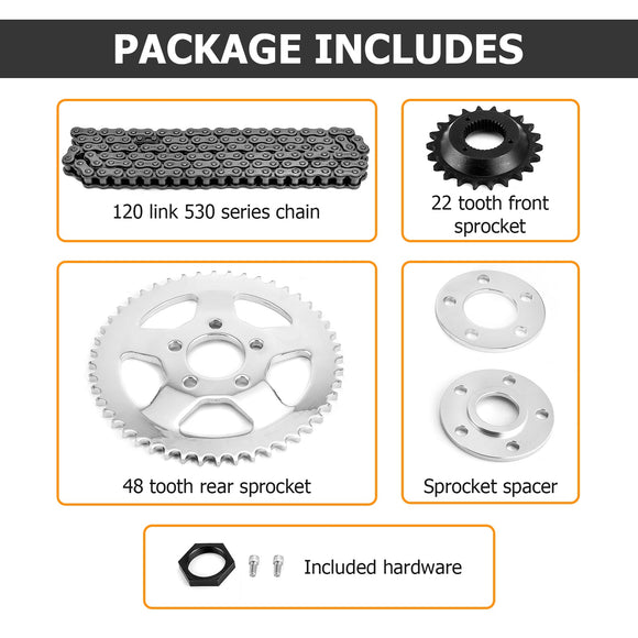 1994 - 2003 Harley 1200 Sportster XL Steel Chain Drive Conversion Kit - Mofun - 90520028