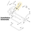 1994 - 2008 Harley Road King Electra Glide Steel Saddlebag Rail Support Bracket - Mofun - 90206013