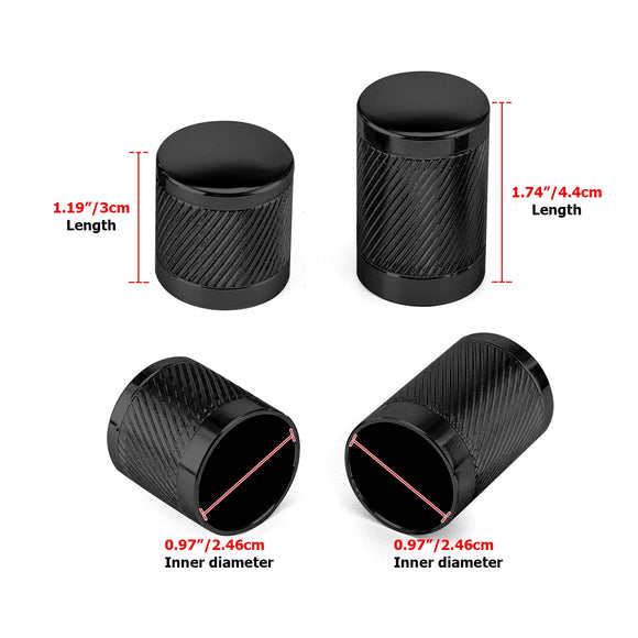 1994 - 2024 Harley Davidson Touring Gloss Black Knurling of Beveled Cuts Docking Hardware Covers - Mofun - 90703009