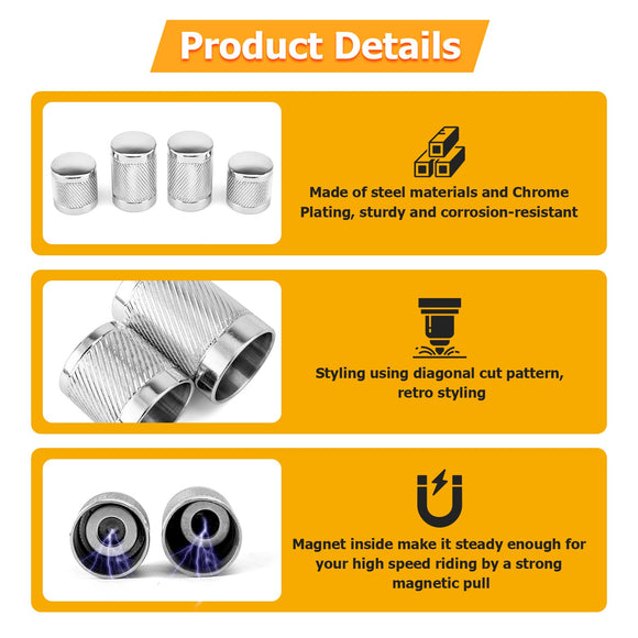 1994 - 2024 Harley Touring Knurling of Beveled Cuts Chrome Docking Hardware Covers - Mofun - 90703008