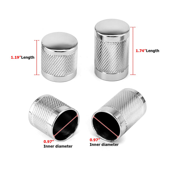 1994 - 2024 Harley Touring Knurling of Beveled Cuts Chrome Docking Hardware Covers - Mofun - 90703008