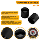 1994 - 2024 Harley Touring Softail Dyna 2Pcs Black Knurled Short Docking Hardware Covers - Mofun - 90703015