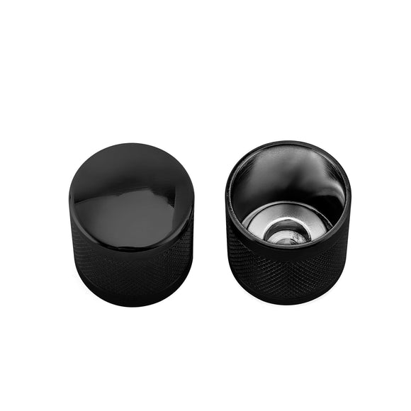 1994 - 2024 Harley Touring Softail Dyna 2Pcs Black Knurled Short Docking Hardware Covers - Mofun - 90703015