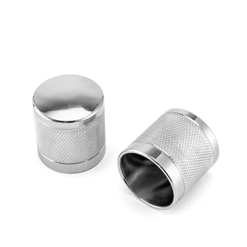 1994 - 2024 Harley Touring Softail Dyna 2Pcs Chrome Knurled Short Docking Hardware Covers - Mofun - 90703014