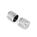 1994 - 2024 Harley Touring Softail Dyna 2Pcs Chrome Knurled Short Docking Hardware Covers - Mofun - 90703014