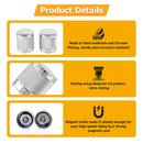 1994 - 2024 Harley Touring Softail Dyna 2Pcs Chrome Knurling of Beveled Cuts Short Docking Hardware Covers - Mofun - 90703010