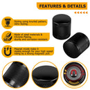 1994 - 2024 Harley Touring Softail Dyna 2Pcs Gloss Black Knurling of Beveled Cuts Short Docking Hardware Covers - Mofun - 90703011