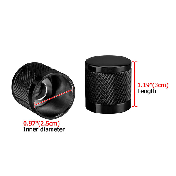 1994 - 2024 Harley Touring Softail Dyna 2Pcs Gloss Black Knurling of Beveled Cuts Short Docking Hardware Covers - Mofun - 90703011