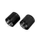 1994 - 2024 Harley Touring Softail Dyna 2Pcs Gloss Black Knurling of Beveled Cuts Short Docking Hardware Covers - Mofun - 90703011