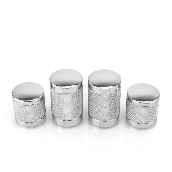 1994 - 2024 Harley Touring Steel Knurled Chrome Docking Hardware Covers - Mofun - 90703012