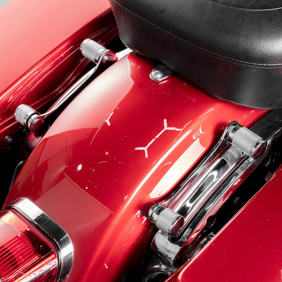 1994 - 2024 Harley Touring Steel Knurled Chrome Docking Hardware Covers - Mofun - 90703012