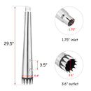 1995 - 2016 Harley Touring Chrome 4.4" Megaphone Style Slip - On Mufflers Exhaust, Exhaust Pipes - Mofun - 90501035