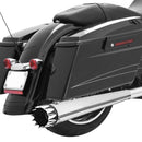 1995 - 2016 Harley Touring Chrome 4.4" Megaphone Style Slip - On Mufflers Exhaust, Exhaust Pipes - Mofun - 90501035