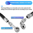 1996 - 2006 Harley Dyna Super Glide/Wide Glide/Low Ride 54" Extended Length Non - ABS Hydraulic Front Brake Line Kit for 12" - 14" Handlebar - Mofun - 90110221