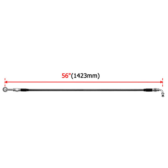 1996 - 2006 Harley Dyna Super Glide/Wide Glide/Low Ride 56" Extended Length Non - ABS Hydraulic Front Brake Line Kit for 16" - 18" Handlebar - Mofun - 90110223