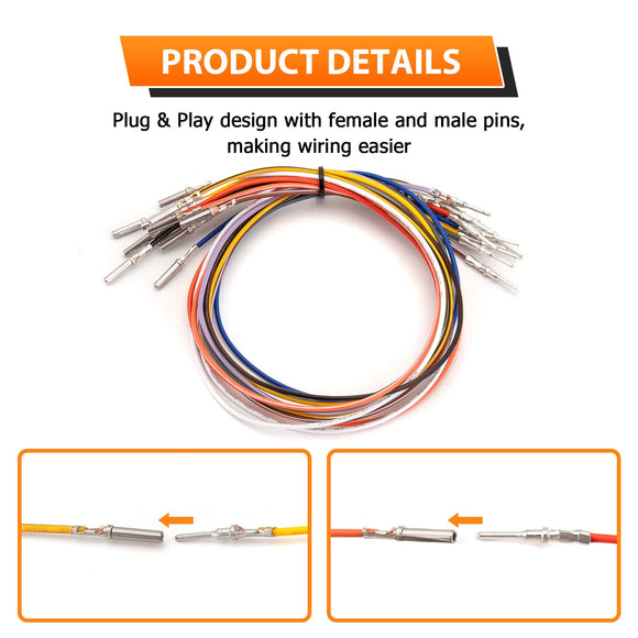 1996 - 2006 Harley Softail Dyna Sportster Plug&Play 10" 12" Handlebar Extension Wire W/ Throttle - By - Wire Extend - Mofun - 90107047