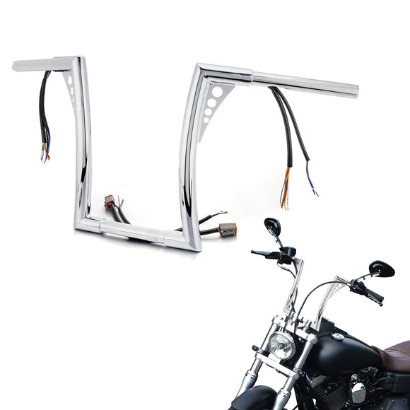 1996 - 2006 Harley Sportster Softail Dyna 12" Pre - wired Ape Bar Handlebar - Mofun - 90101701