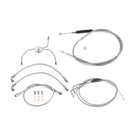 1996 - 2006 Harley Touring Extended Length Non - ABS Hydraulic Front Brake Line, Throttle and Idle Cable and Clutch Cable Kit (for 12" - 14" Handlebar without ABS) - Mofun - 90109202