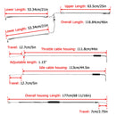 1996 - 2006 Harley Touring Extended Length Non - ABS Hydraulic Front Brake Line, Throttle and Idle Cable and Clutch Cable Kit (for 16" - 18" Handlebar without ABS) - Mofun - 90109204
