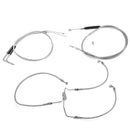 1996 - 2006 Harley Touring Road Glide/Road King Extended Length Non - ABS Hydraulic Front Brake Line, Throttle and Idle Cable and Clutch Cable Kit (for 12" - 14" Handlebar Non - ABS) - Mofun - 90109214