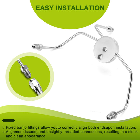 1996 - 2007 Harley Touring Non - ABS Models Extended Length Stainless Steel Hydraulic Front Brake Line Kit (for 16" - 18" Handlebar) - Mofun - 90110004