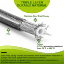 1996 - 2007 Harley Touring Non - ABS Models Extended Length Stainless Steel Hydraulic Front Brake Line Kit (for 16" - 18" Handlebar) - Mofun - 90110004