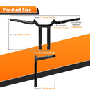 1996 - 2024 Harley - Davidson Dyna/Softail/Sportster Gloss Black 14" Sharp T - Bar Handlebar - Mofun - 90101636