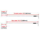 1996 - UP Harley - Davidson FXST FLST XL Chrome 42" Extended Length Throttle and Idle Cable Kit - Mofun - 90111004
