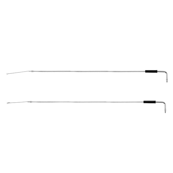 1996 - UP Harley - Davidson FXST FLST XL Chrome 42" Extended Length Throttle and Idle Cable Kit - Mofun - 90111004