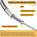 1996 - UP Harley - Davidson FXST FLST XL Chrome 42" Extended Length Throttle and Idle Cable Kit - Mofun - 90111004