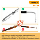 1996 - UP Harley - Davidson FXST FLST XL Chrome 44" Extended Length Throttle and Idle Cable Kit - Mofun - 90111006