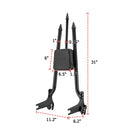 1997 - 2008 Harley Road King Electra Glide Standard Detachable 31" Passenger Backrest Sissy Bar - Mofun - 90302116