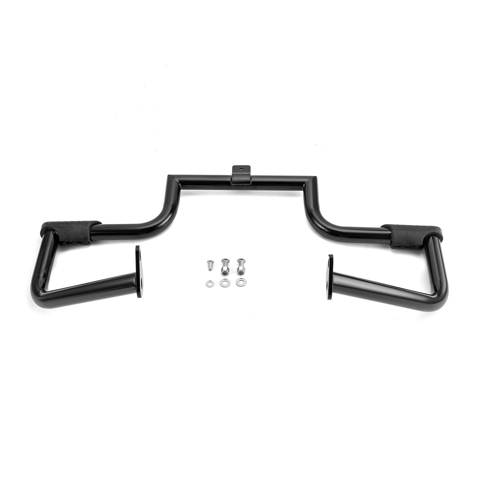 1997 - 2008 Harley Road King/Electra Glide Gloss Black Sharp Angle Front Engine Guard Crash Bar - Mofun - 90201035