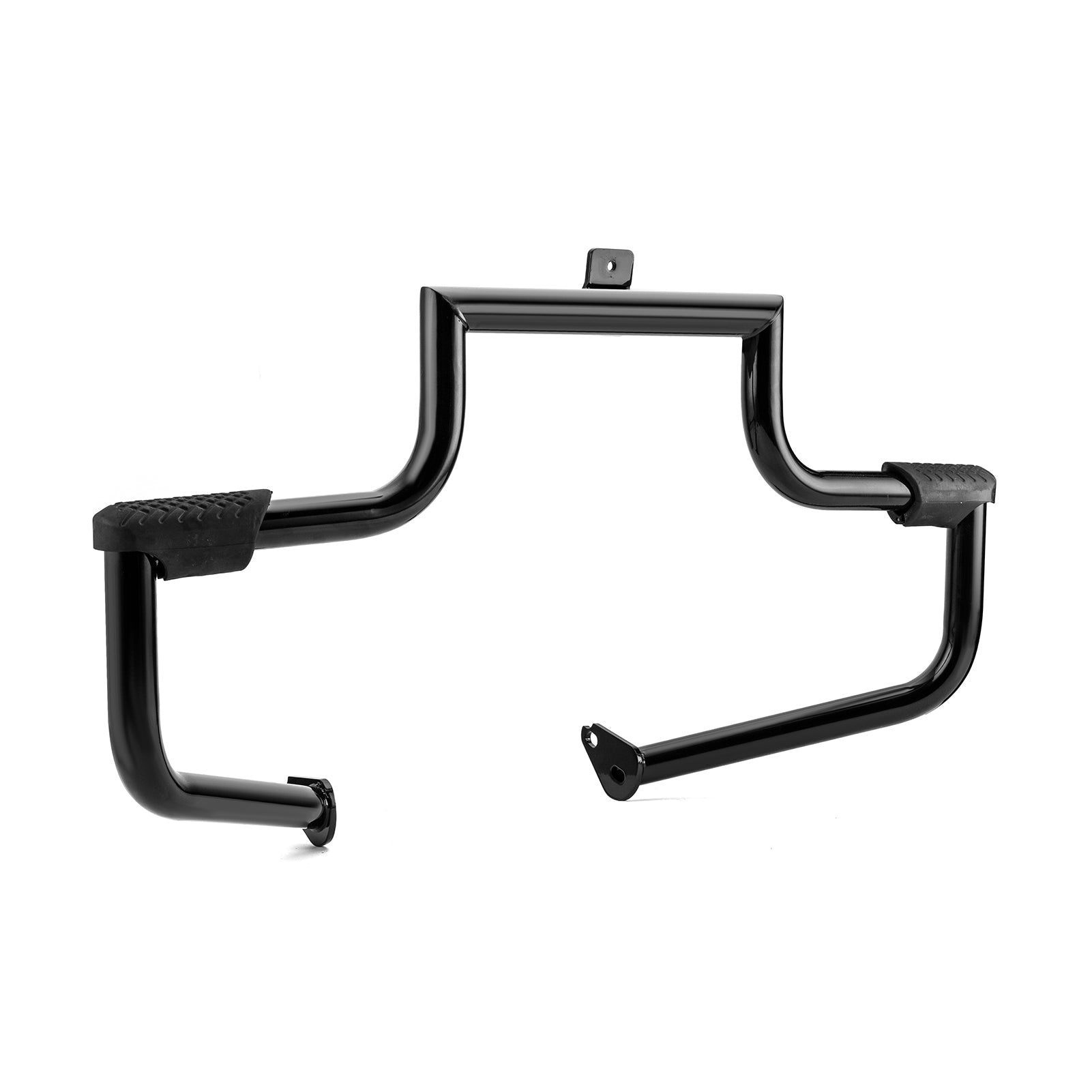 1997 - 2008 Harley Road King/Electra Glide Gloss Black Sharp Angle Front Engine Guard Crash Bar - Mofun - 90201035