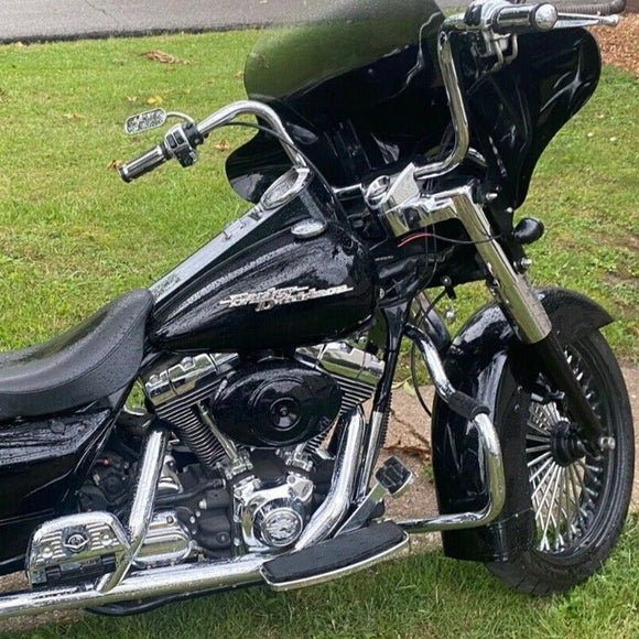 1997 - 2008 Harley Touring FLHT FLHR FLHX Mustache Engine Guard Highway Crash Bar - Mofun - HD048 - E